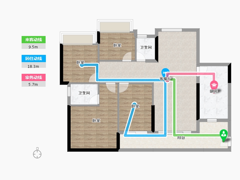 广东省-广州市-星力时代豪庭-105.83-户型库-动静线