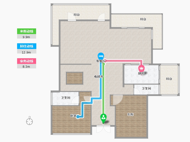 广东省-东莞市-湖景壹号庄园二期-344.76-户型库-动静线