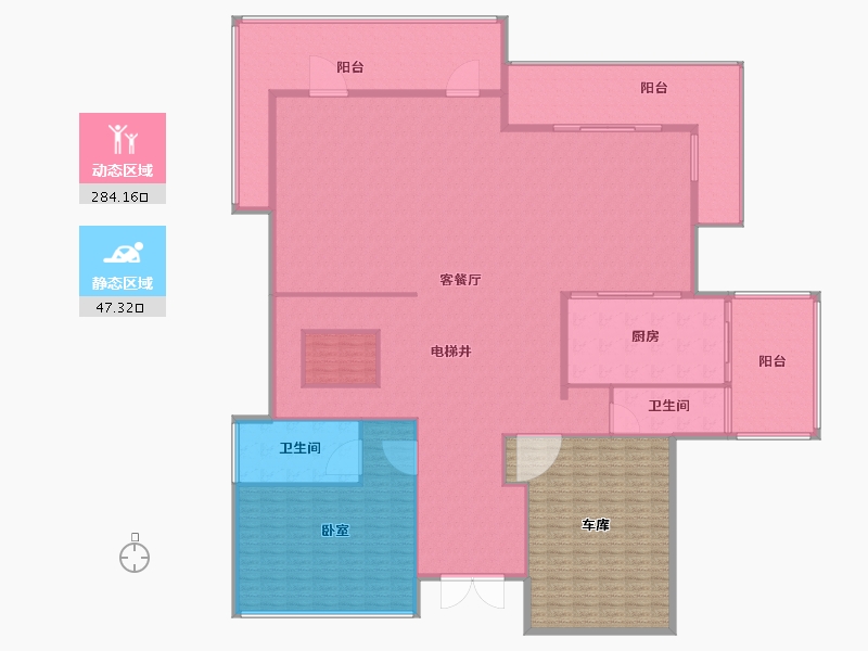 广东省-东莞市-湖景壹号庄园二期-344.76-户型库-动静分区