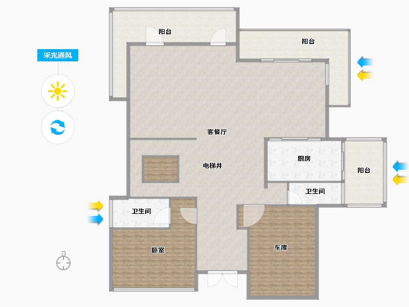 广东省-东莞市-湖景壹号庄园二期-344.76-户型库-采光通风