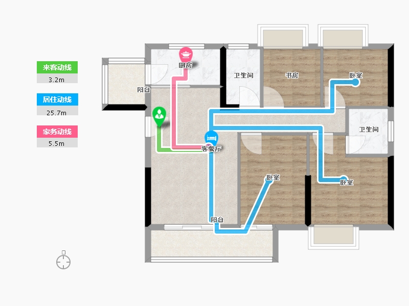 福建省-福州市-恒荣九洲悦城-85.00-户型库-动静线