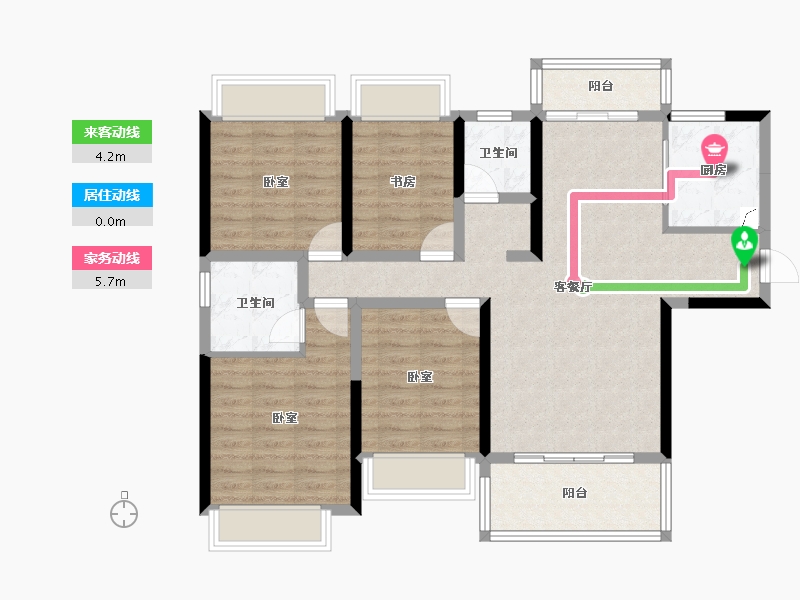 湖北省-孝感市-碧桂园新城华府-97.26-户型库-动静线