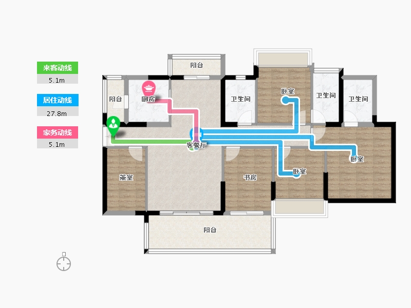 广东省-阳江市-正德玥珑湾-129.96-户型库-动静线