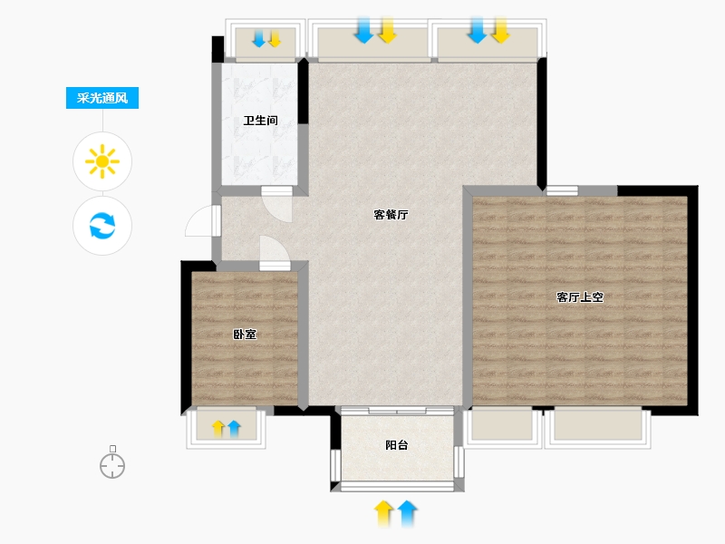 广东省-深圳市-宝昌利御景御峰公馆-91.78-户型库-采光通风