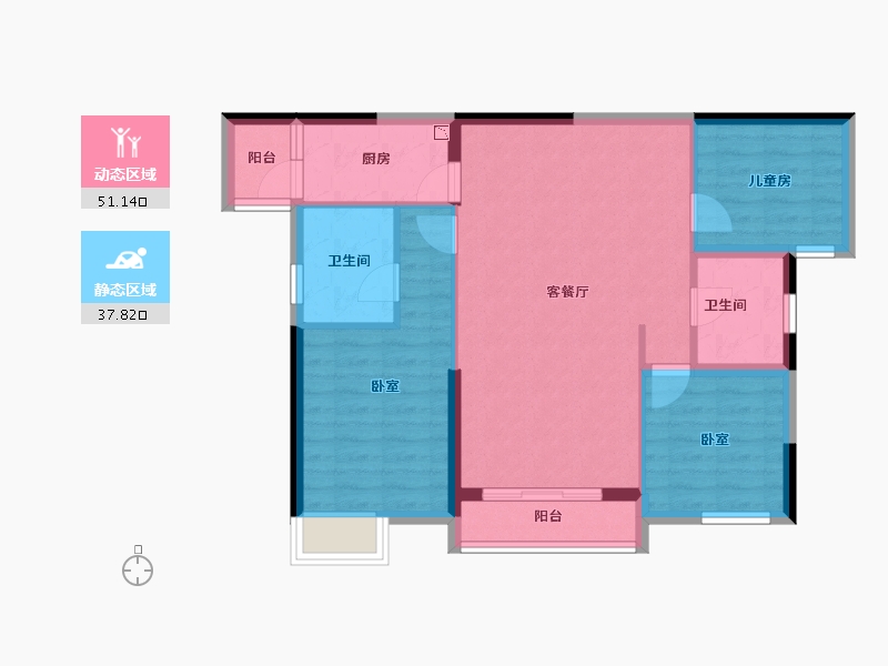 广东省-深圳市-海航城-79.59-户型库-动静分区