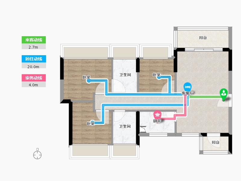 广东省-深圳市-中粮凤凰里-70.00-户型库-动静线