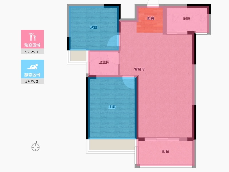 湖南省-长沙市-富兴•汇中央-68.53-户型库-动静分区