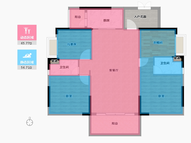 广东省-韶关市-沙湖天上虹-117.80-户型库-动静分区