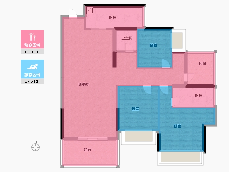 广东省-河源市-兴业城-82.00-户型库-动静分区