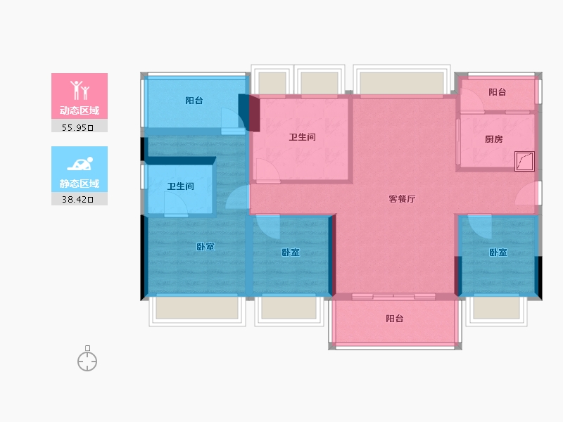 广东省-河源市-兴业城-82.58-户型库-动静分区