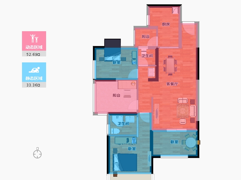 广东省-惠州市-三远大爱城-75.59-户型库-动静分区