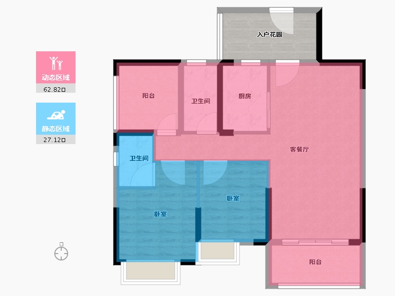 广东省-广州市-悠山时光-89.00-户型库-动静分区