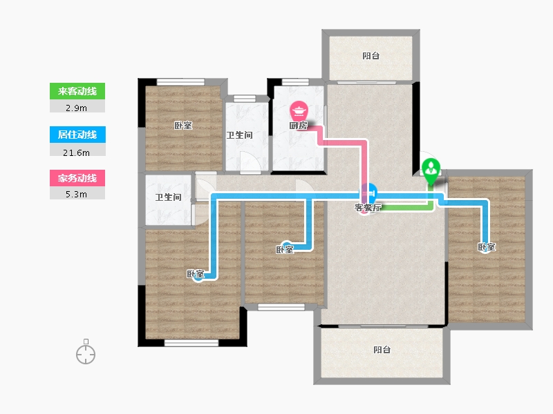 湖南省-衡阳市-长旭·龙熙台-116.13-户型库-动静线