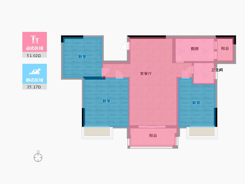 江西省-抚州市-学府新城-76.82-户型库-动静分区