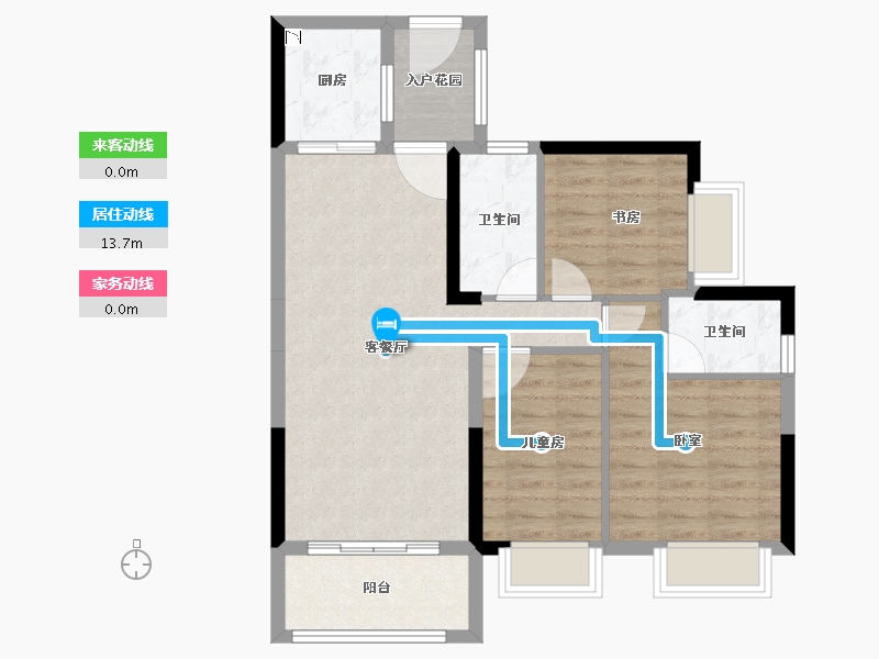 广东省-广州市-中海联同福睿府-76.94-户型库-动静线