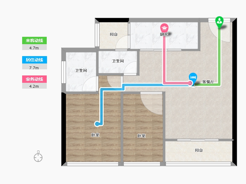 广东省-深圳市-满京华·云晓公馆-71.88-户型库-动静线