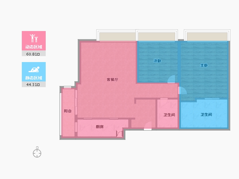 云南省-昆明市-中国铁建西派国樾-95.00-户型库-动静分区