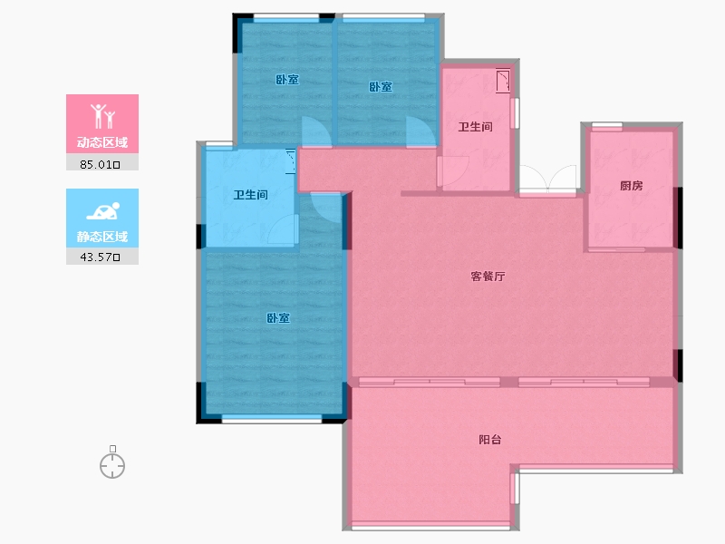 广东省-广州市-恒大郦湖城-118.04-户型库-动静分区