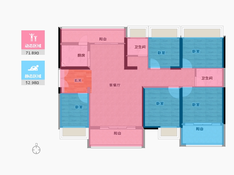 广东省-深圳市-钧濠MIXpark-111.25-户型库-动静分区