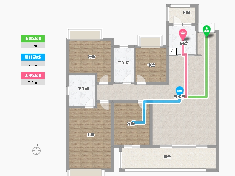 云南省-昆明市-中国铁建西派国樾-126.00-户型库-动静线