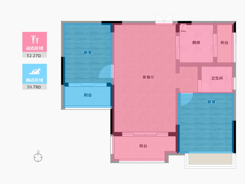 湖南省-娄底市-翰林首府-74.22-户型库-动静分区