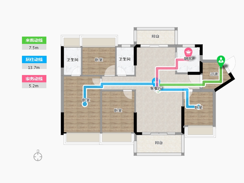 广东省-阳江市-国鼎·中央公园-104.29-户型库-动静线