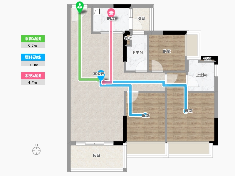 广东省-阳江市-国鼎·中央公园-79.27-户型库-动静线