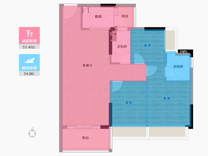 广东省-阳江市-国鼎·中央公园-79.27-户型库-动静分区