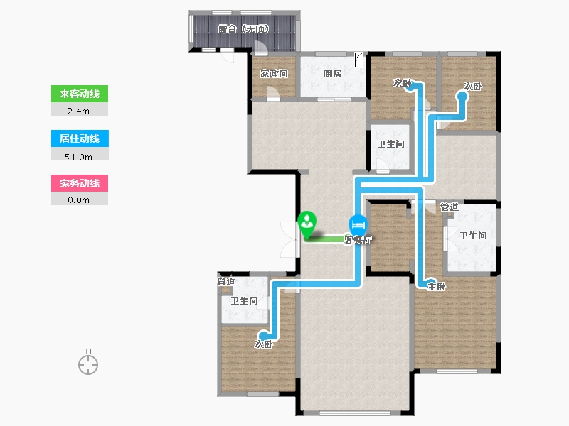 吉林省-长春市-中海紫御华府-263.00-户型库-动静线