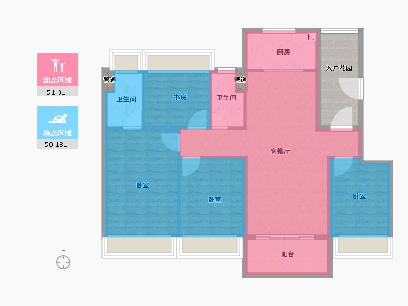 广东省-广州市-万科天空之城-99.15-户型库-动静分区