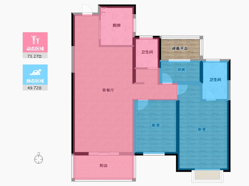 湖北省-孝感市-新城悦隽-115.52-户型库-动静分区