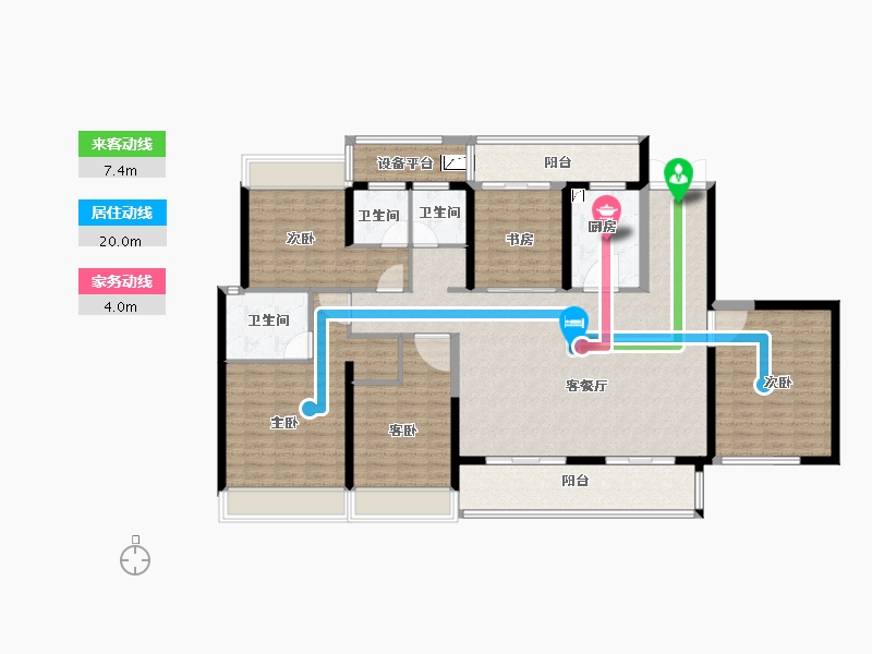 湖南省-长沙市-环球融创会展上东区-160.01-户型库-动静线