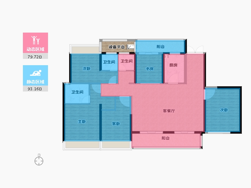 湖南省-长沙市-环球融创会展上东区-160.01-户型库-动静分区