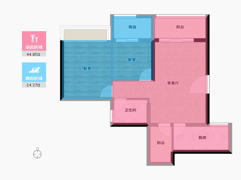 广东省-深圳市-前海东岸-61.32-户型库-动静分区