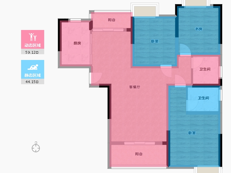 江西省-抚州市-学府新城-91.62-户型库-动静分区