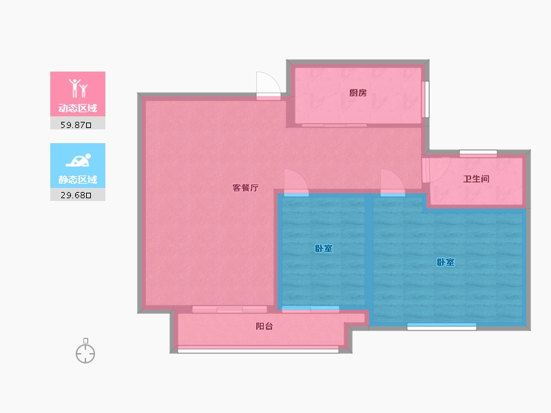 山东省-淄博市-创业齐韵韶苑-80.48-户型库-动静分区