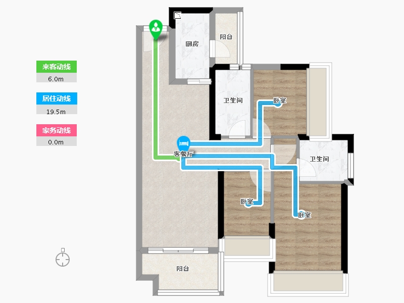 广东省-深圳市-中粮凤凰里-71.00-户型库-动静线