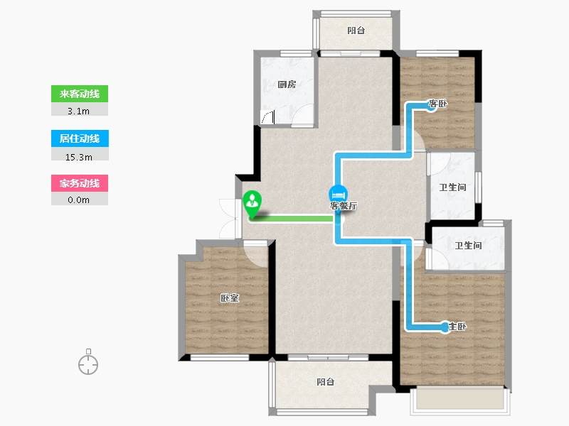 湖南省-长沙市-荣盛城-112.00-户型库-动静线