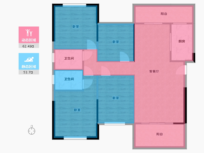 湖南省-衡阳市-长旭·龙熙台-106.02-户型库-动静分区