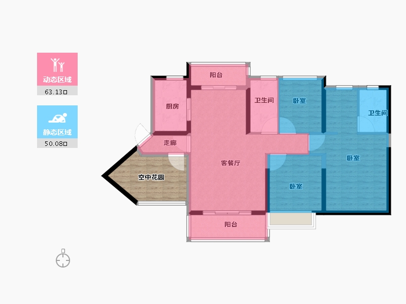 广东省-广州市-碧桂园海湾1号-112.01-户型库-动静分区