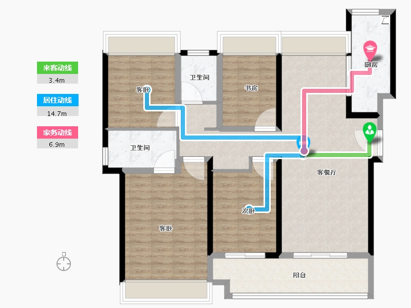 湖南省-长沙市-环球融创会展上东区-114.00-户型库-动静线