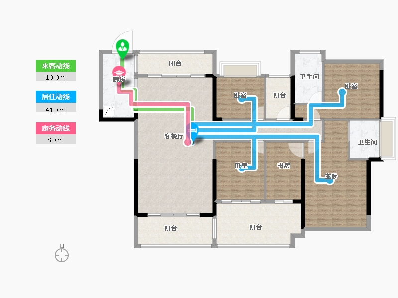 广东省-佛山市-东建锦绣龙湾-183.87-户型库-动静线