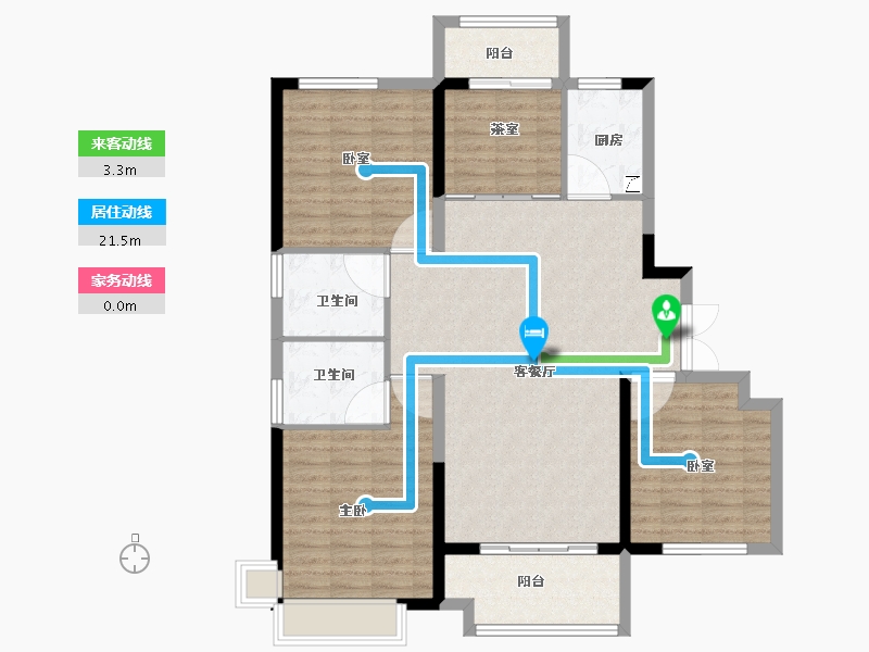 湖南省-长沙市-荣盛城-112.01-户型库-动静线