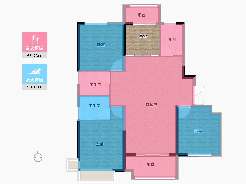 湖南省-长沙市-荣盛城-112.01-户型库-动静分区