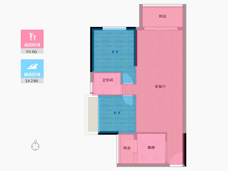 广东省-广州市-星力时代豪庭-62.90-户型库-动静分区