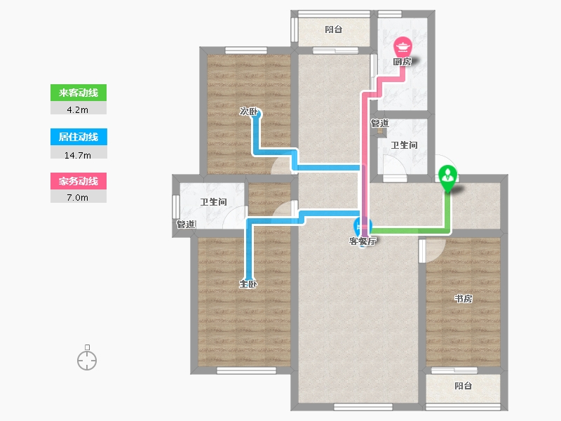 吉林省-长春市-潭泽东南明珠-97.92-户型库-动静线