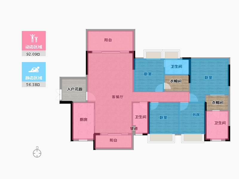 广东省-韶关市-沙湖天上虹-150.78-户型库-动静分区