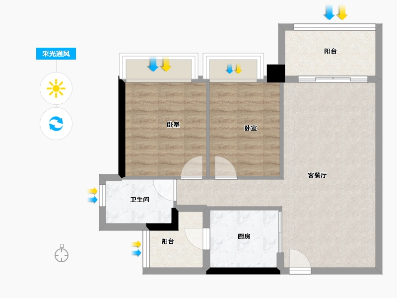 广东省-清远市-美林湖-65.11-户型库-采光通风