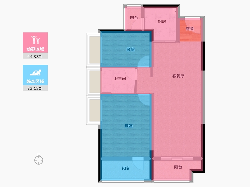 广东省-深圳市-钧濠MIXpark-69.58-户型库-动静分区