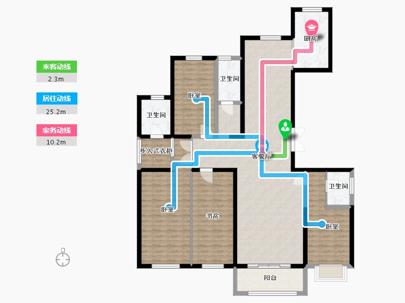 宁夏回族自治区-银川市-鑫祥虹桥御景-145.67-户型库-动静线